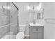 Modern bathroom with updated vanity, sink and fixtures, toilet, and glass shower at 3929 Torsby Pl # 3929, Las Vegas, NV 89119
