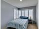 Comfortable bedroom with large windows and neutral decor at 4121 Satinwood Dr, Las Vegas, NV 89147