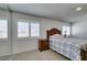 Comfortable bedroom with carpet floors, light paint, and bright light at 4121 Satinwood Dr, Las Vegas, NV 89147