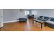 Open living room featuring dining area and hardwood floors at 4121 Satinwood Dr, Las Vegas, NV 89147