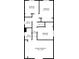Upstairs floorplan with a primary bedroom, three additional bedrooms, two bathrooms, and a hall at 429 Sunburst Dr, Henderson, NV 89002