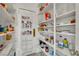 Walk-in pantry with ample shelving for optimal storage and organization at 4322 Summers Shade St, Las Vegas, NV 89147