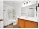 Bright bathroom with a combined bathtub and shower, along with modern fixtures and cabinetry at 4555 E Sahara Ave # 120, Las Vegas, NV 89104