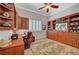 Well-appointed office space with custom built-ins, providing a functional and stylish work-from-home environment at 4936 Mountain Foliage Dr, Las Vegas, NV 89148