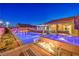 Stunning pool and spa with fire feature offering a resort-like ambiance for ultimate relaxation and entertainment at 5640 Willow Canyon St, Las Vegas, NV 89149
