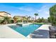 Gorgeous pool and spa in a well-maintained backyard at 640 Hayborn Meadows St, Las Vegas, NV 89138