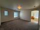 This main bedroom is spacious and bright, and has a view of the bathroom at 6546 Churnet Valley Ave, Las Vegas, NV 89139