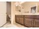 Practical bathroom featuring double sinks and tile flooring at 7349 Merimack Oaks St, Las Vegas, NV 89166