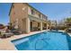 Amazing pool featuring patio, outdoor seating, and lush landscaping, perfect for outdoor enjoyment at 7349 Merimack Oaks St, Las Vegas, NV 89166