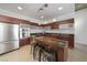 Gourmet kitchen featuring stainless steel appliances and a large kitchen island with seating at 900 Las Vegas Blvd # 903, Las Vegas, NV 89101