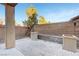 Paver patio and block fence defines this backyard at 7506 Village Mist Ln, Las Vegas, NV 89113