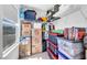 Walk-in closet with shelves and storage containers at 10214 Natural Anchor St, Las Vegas, NV 89166