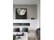 Close-up of fireplace showcasing modern design, sleek lines, and stylish decor at 10261 Largo Sassetta Ct, Las Vegas, NV 89135