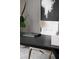 Elegant desk with black marble top and gold legs at 10261 Largo Sassetta Ct, Las Vegas, NV 89135
