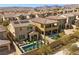Aerial view showcasing a pool, hot tub, and patio at 11826 Corenzio Ave, Las Vegas, NV 89138