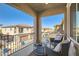 Cozy balcony with seating area offering neighborhood views at 25 Barbara Ln # 38, Las Vegas, NV 89183
