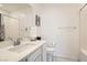 Clean bathroom features a white vanity, a bathtub with shower, and neutral accents at 25 Barbara Ln # 38, Las Vegas, NV 89183