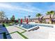 A luxurious pool featuring submerged loungers and modern patio, designed for elegant outdoor living at 274 Chartan Ave, Las Vegas, NV 89183