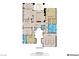 A detailed floor plan showing the layout of a 2135 square foot home including dimensions and room names at 2822 Soft Horizon Way, Las Vegas, NV 89135