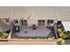 The aerial view of the patio area features landscaping and nearby patio doors at 3362 Pheasant Canyon Way # 1005, Laughlin, NV 89029