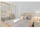 Bright bedroom with a mirrored closet, decorative bed frame, and coordinated decor at 3362 Pheasant Canyon Way # 1005, Laughlin, NV 89029