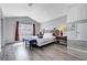 Bright bedroom with vaulted ceilings, and a large window for natural light at 5049 Hibbetts Ct, Las Vegas, NV 89103