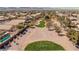 An aerial view of a community park, with walking paths and green spaces amidst the homes at 8228 Fritzen Ave, Las Vegas, NV 89131