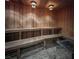 Relaxing sauna room featuring wooden benches, providing a serene and rejuvenating experience at 9101 Alta Dr # 18, Las Vegas, NV 89145