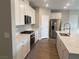 Modern kitchen with white cabinets, stainless steel appliances, and a large island at 9343 Sully Ave, Las Vegas, NV 89149