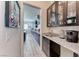 Kitchen area with granite counters, stainless appliances, and a coffee bar at 1012 Terron Allen Ave, North Las Vegas, NV 89031