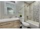 Updated bathroom with a combination shower and tub with tiled surround at 1701 E Katie Ave # 51, Las Vegas, NV 89119