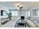 Contemporary living room features modern decor, a fireplace and entertainment area at 1701 E Katie Ave # 9, Las Vegas, NV 89119