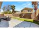 Private backyard featuring patio, seating, and artificial turf at 232 Dog Leg Dr, Las Vegas, NV 89148