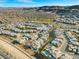 Aerial view of an upscale neighborhood in Las Vegas featuring modern homes and desert landscapes at 5231 Iron River Ct, Las Vegas, NV 89135