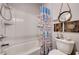 Comfortable bathroom with custom shower and updated fixtures at 6929 Benson Ferry St, Las Vegas, NV 89149
