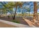 A beautiful backyard features mature trees and a lawn area with a scenic view at 700 Carnegie St # 3214, Henderson, NV 89052