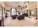 Clubhouse with comfortable seating, fireplace and high ceilings at 8224 Opal Falls St, North Las Vegas, NV 89085