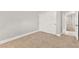 This bedroom features carpet, a sliding door closet and neutral paint at 8528 Sierra Cima Ln, Las Vegas, NV 89128