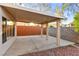 Cozy covered patio, perfect for outdoor relaxation and entertaining in a private backyard at 8528 Sierra Cima Ln, Las Vegas, NV 89128