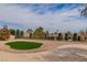 This backyard provides beautiful mountain views and artifical grass at , Las Vegas, NV 89134