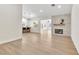 Bright living space with a fireplace and an eat-in kitchen bar at , Las Vegas, NV 89134