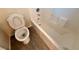 A clean, functional bathroom with a toilet and tub at 10145 White Mulberry Dr, Las Vegas, NV 89148