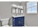 This bathroom features a modern sink, a well-lit mirror, and stylish fixtures at 11016 Meadow Leaf Ave, Las Vegas, NV 89144