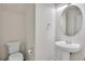 Powder room featuring pedestal sink at 11016 Meadow Leaf Ave, Las Vegas, NV 89144