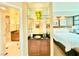 Open space with a bedroom and a partial view of the bathroom off to the side at 135 E Harmon Ave # 2916, Las Vegas, NV 89109