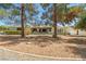 Shaded backyard view of a single story home with covered patio and desert landscaping at 2040 Tucuman Ave, Pahrump, NV 89048