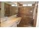 Bathroom featuring an oversized shower and double sink at 2569 Malabar Ave, Las Vegas, NV 89121