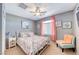 Comfortable bedroom with a plush bed, soft color scheme, and natural light, creating a relaxing retreat at 2853 Blythswood Sq, Henderson, NV 89044