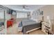 This cozy bedroom features a comfortable bed with a neutral color scheme, complemented by bright accents and natural light at 2853 Blythswood Sq, Henderson, NV 89044