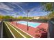 A bright sunny shot of a tennis court and artificial turf at 3017 Walnut Park Ct, Henderson, NV 89052